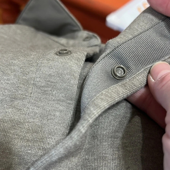 Men's Lululemon Soft Knit Overshirt Size Small Mossy Green Gray - Picture 9 of 16